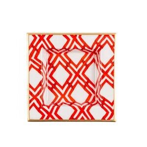 Jayes studio Cane Enameled Smidge Tray red white